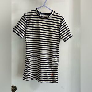 Crewcuts Wear Your Shade UPF 50+ T-shirt Size 10 Striped White Blue